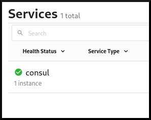 The initial list of services in Consul